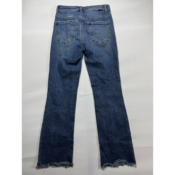 Risen Jeans Women's Raw Hem Straight Leg Stretch Denim Jeans - Size 3 (26x26) - Picture 2 of 5